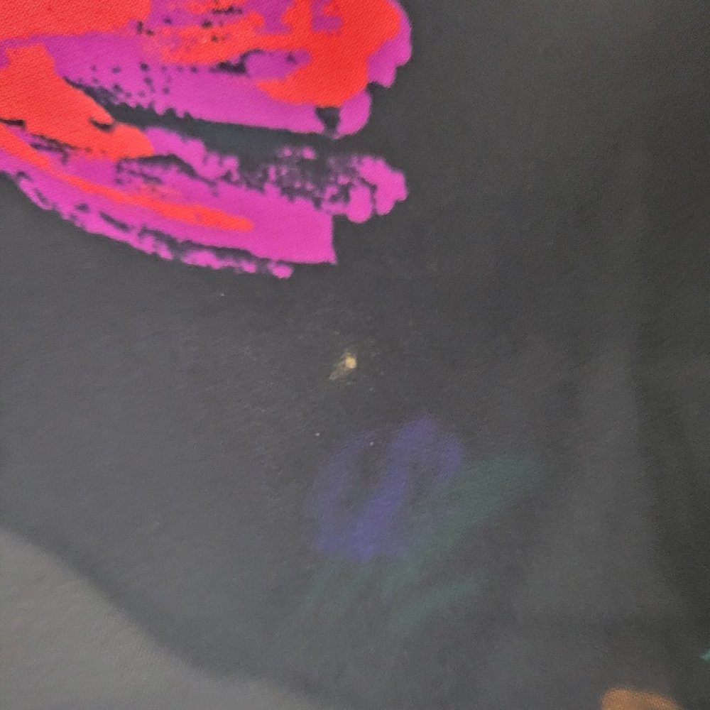 80s Sheer Black Abstract Floral Dress - image 7